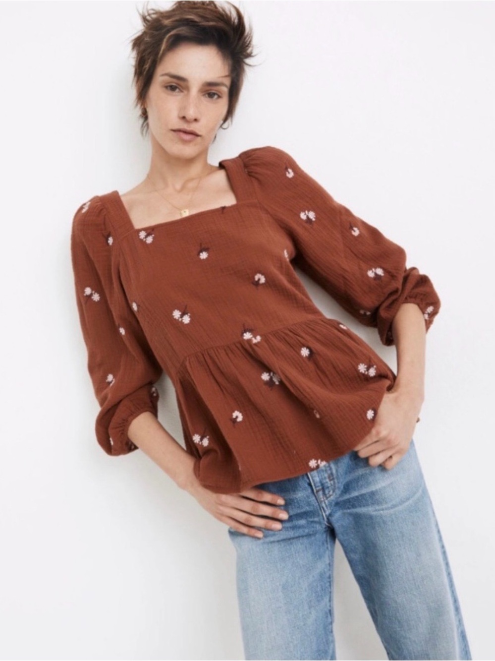 Madewell Floral Gauze Blouse